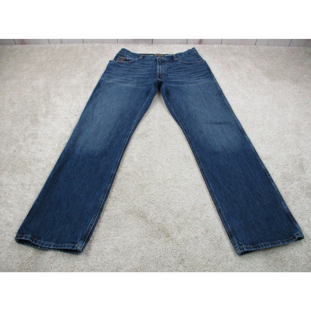 Ariat M3 Athletic Jeans Mens 34 Blue Denim Western Cowboy Loop Lock 34x33